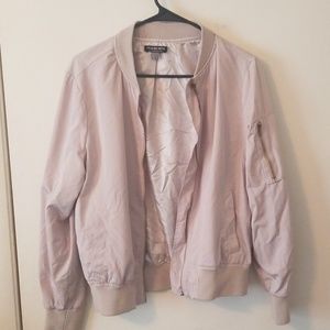 Cream bomber jacket